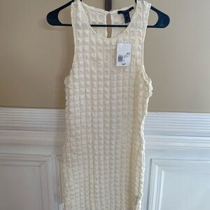 Cream bubble texture dress